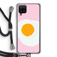 Sunny side up: Samsung Galaxy A12 Transparant Hoesje met koord