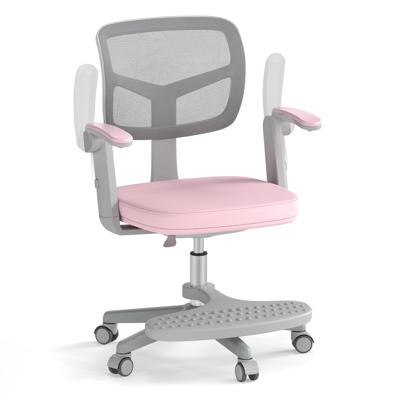 Kinder Bureaustoel met een in Hoogte Verstelbare Zitting van 41-52 cm Kinderdraaisteel met Wielen Roze