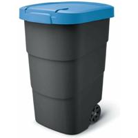 Afvalcontainer/rolemmer Wheeler - blauw - 110 liter - 54 x 50 x 85 cm - huis/tuin afval scheiden
