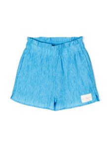 Calvin Klein Kids short à patch logo - Bleu