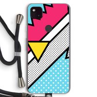 Pop Art #3: Pixel 4a 5G Transparant Hoesje met koord