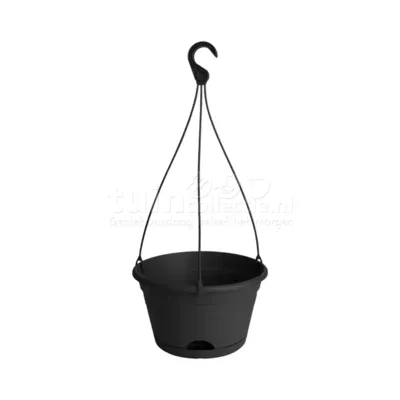 Elho Green Basics Hangende Bloempot Zwart Ø29cm