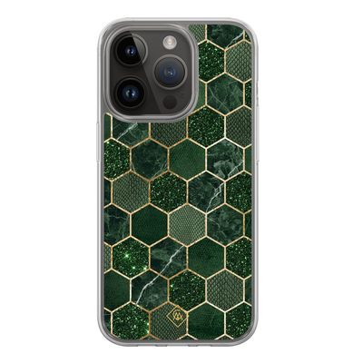iPhone 13 Pro hybride hoesje - Kubus groen