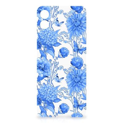 Case voor Samsung Galaxy A04e Flowers Blue Case voor Samsung Galaxy A04e Flowers Blue