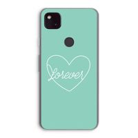 Forever heart pastel: Google Pixel 4a 5G Transparant Hoesje