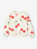 Decoratieve meisjessweater met hartjes of stippen wit, bedrukt