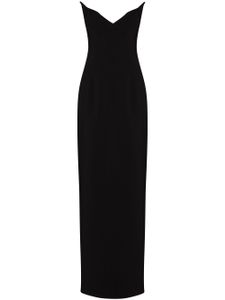 Mônot robe-bustier longue à col v - Noir