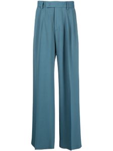 AMIRI pantalon droit à plaque logo - Bleu