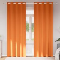 VidaXL Zwart-out gordijnen met ringen 2 pcs feloranje 245 x 140 cm