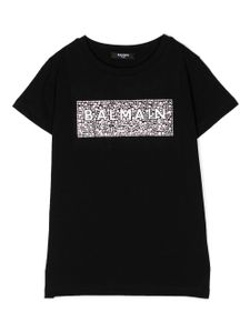 Balmain Kids t-shirt à logo imprimé - Noir