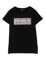 Balmain Kids t-shirt à logo imprimé - Noir