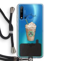 But first coffee: Huawei P20 Lite (2019) Transparant Hoesje met koord