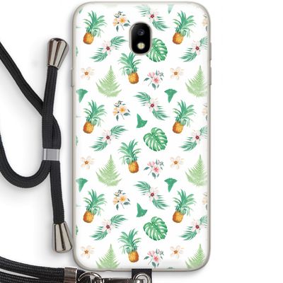 Ananas bladeren: Samsung Galaxy J7 (2017) Transparant Hoesje met koord