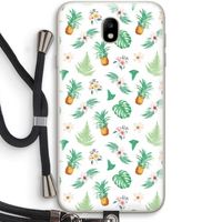 Ananas bladeren: Samsung Galaxy J7 (2017) Transparant Hoesje met koord