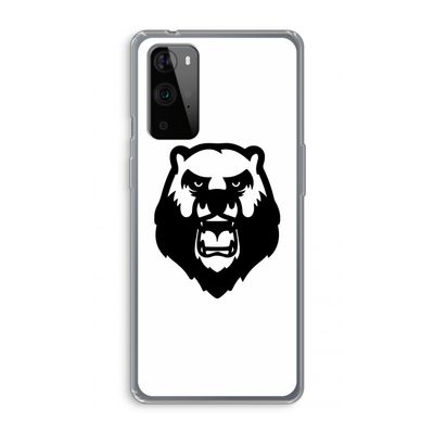 Angry Bear (white): OnePlus 9 Pro Transparant Hoesje
