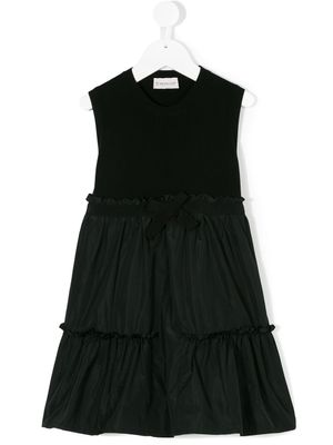 Moncler Enfant ruffle bow dress - Noir