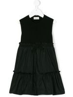 Moncler Enfant ruffle bow dress - Noir