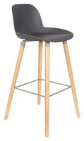 Zuiver Barkruk 'Albert Kuip' PP, kleur Donkergrijs (zithoogte 75cm)