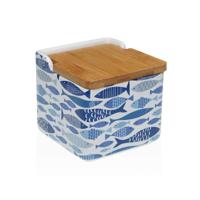 Zoutvaatje met deksel Versa AQUA 2 Keramisch Dolomite 12,2 x 11,5 x 12,2 cm