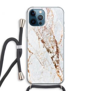 Goud marmer: iPhone 12 Pro Max Transparant Hoesje met koord