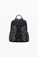 Kleine rugzak met zakken en studs - BLACK - U