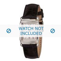 Armani horlogeband AR-0232 Croco leder Zwart 18mm - thumbnail