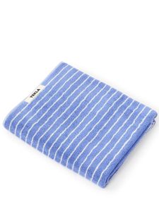 TEKLA serviette de bain en tissu éponge à rayures - Bleu