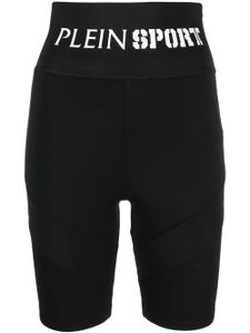 Plein Sport short cycliste à bande logo - Noir