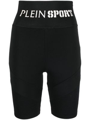 Plein Sport short cycliste à bande logo - Noir