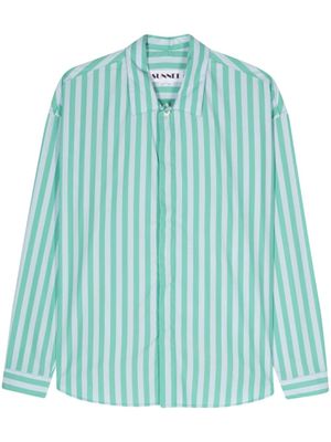 Sunnei chemise en coton à rayures - Bleu