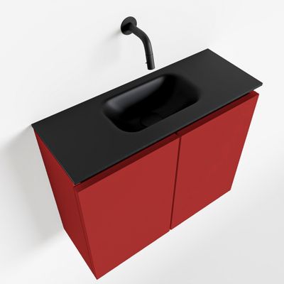 Toiletmeubel Mondiaz Ture | 60 cm | Meubelkleur Fire | Eden wastafel Urban Midden | Zonder kraangat