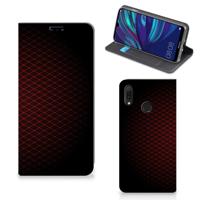 Huawei Y7 hoesje Y7 Pro (2019) | Hoesje met Magneet | Geruit Rood