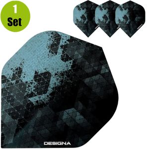 Designa Rock Dartflights - Shadow Blauw