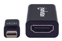 Manhattan 151528 Mini-displayport Adapter [1x Mini-DisplayPort stekker - 1x HDMI-bus] Zwart 12.00 cm - thumbnail