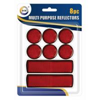 DID Reflectoren - 16x - rood - kunststof - zelfklevend fietsreflector DID Reflectoren - 16x - rood - kunststof - zelfklevend fietsreflector