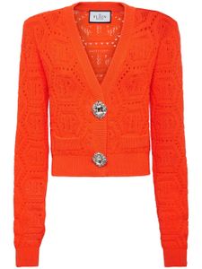 Philipp Plein cardigan à motif intarsia - Orange