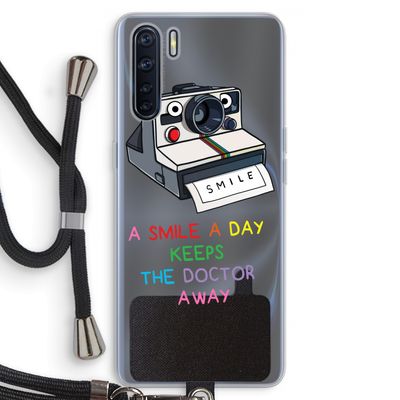 Smile: Oppo A91 Transparant Hoesje met koord