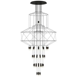 Vibia - Wireflow Chandelier 0374 hanglamp Zwart