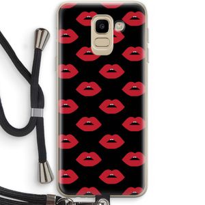 Lips: Samsung Galaxy J6 (2018) Transparant Hoesje met koord