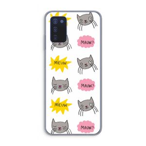 Meow: Samsung Galaxy A03s Transparant Hoesje
