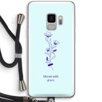 Bloom with grace: Samsung Galaxy S9 Transparant Hoesje met koord