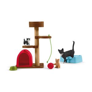Schleich farm world speeltijd voor schattige katten en poezen 42501