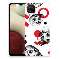 Silicone Back Case Samsung Galaxy A12 Skull Red - thumbnail