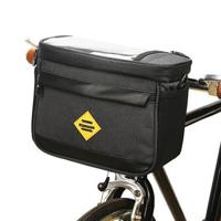 Multifunctionele fietsen geïsoleerde fiets koeltas anti-slijtage waterbestendig fiets stuur tas fietstas met fiets telefoonhouder - zwart