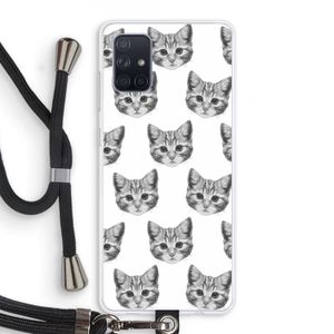 Kitten: Samsung Galaxy A71 Transparant Hoesje met koord