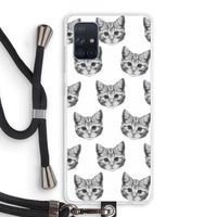 Kitten: Samsung Galaxy A71 Transparant Hoesje met koord