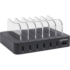 Manhattan 102254 USB-laadstation 50 W Thuis Uitgangsstroom (max.) 2.4 A Aantal uitgangen: 6 x USB 3.2 Gen 1 bus A (USB 3.0)