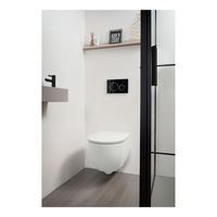 Xenz Gio randloos hangend toilet met softclose zitting mat wit - thumbnail