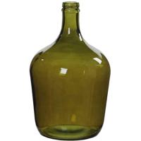 Mica Decorations Vaas Diego - groen - gerecycled glas - 18 x 30 cm