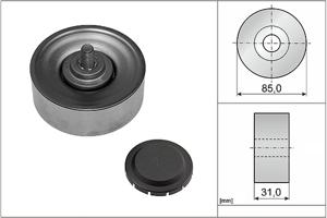 Geleide rol/omdraairol, Poly V-riem INA, Diameter (mm)85mm, u.a. für BMW